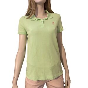 Lilly Pulitzer Polo Shirt Golf Pima Cotton White Label Top Pullover EUC